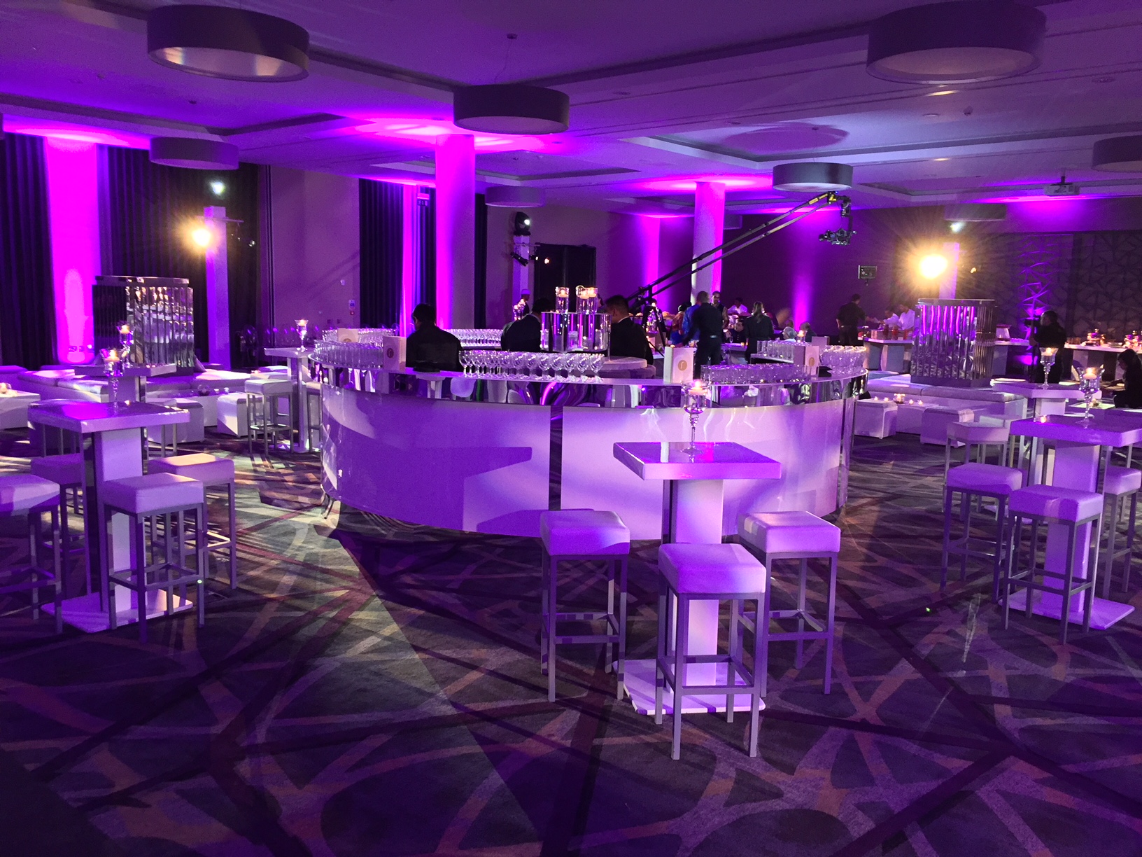 White poseur table hire